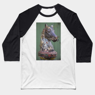 Horse Head Hitching Post, Bourbon St, New Orleans, Louisiana, USA. Baseball T-Shirt